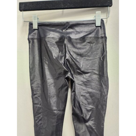 Koral Womens Lustrous Athletic Leggings Size XS Black Crop Activewear Pull On - Picture 5 of 7